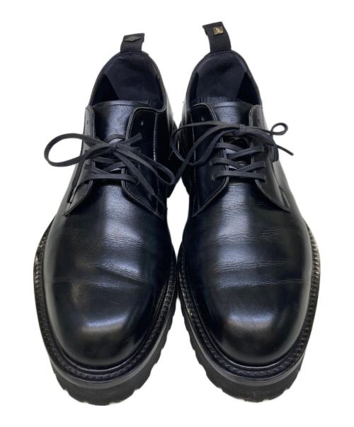 W.H（ダブルエイチ）W.H (ダブルエイチ) レザーシューズ ブラック サイズ:US 8の古着・服飾アイテム