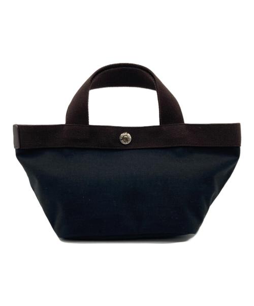 Herve Chapelier（エルベシャプリエ）Herve Chapelier (エルベシャプリエ) コーデュラ舟型トートS ブラック×ブラウンの古着・服飾アイテム