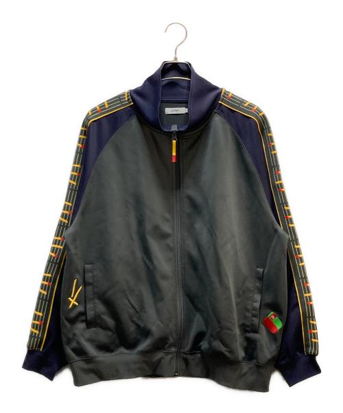 graniph（グラニフ）graniph (グラニフ) ティロリライン トラックジャケット グレー×ネイビー サイズ:Lの古着・服飾アイテム