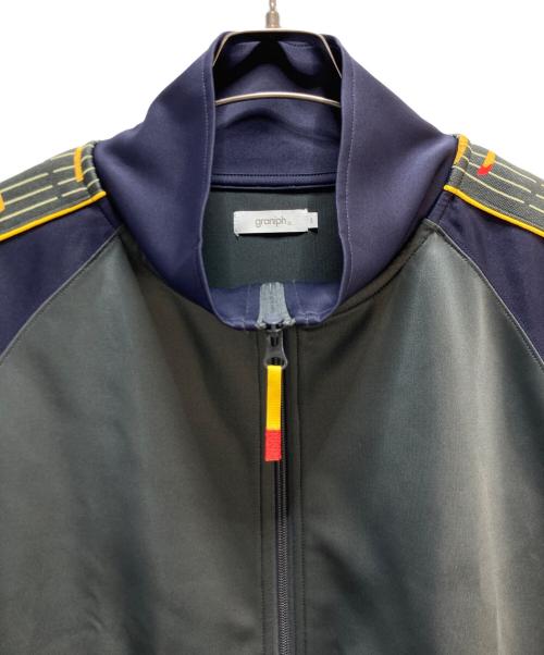 graniph（グラニフ）graniph (グラニフ) ティロリライン トラックジャケット グレー×ネイビー サイズ:Lの古着・服飾アイテム