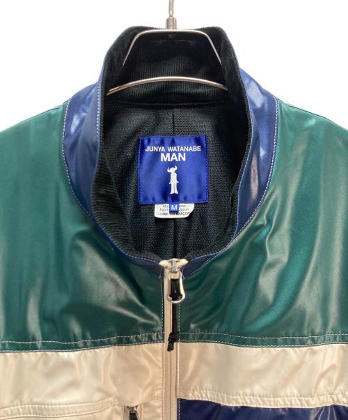 JUNYA WATANABE COMME des GARCONS（(ジュンヤワタナベ コムデギャルソン）JUNYA WATANABE COMME des GARCONS ((ジュンヤワタナベ コムデギャルソン) ジャミロクワイ バイカラーブルゾン グリーン×ネイビー サイズ:Mの古着・服飾アイテム