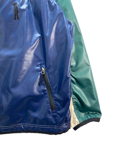 JUNYA WATANABE COMME des GARCONS（(ジュンヤワタナベ コムデギャルソン）JUNYA WATANABE COMME des GARCONS ((ジュンヤワタナベ コムデギャルソン) ジャミロクワイ バイカラーブルゾン グリーン×ネイビー サイズ:Mの古着・服飾アイテム