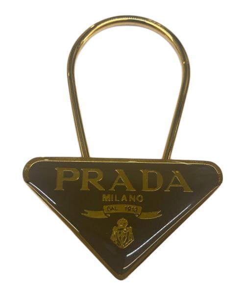 PRADA（プラダ）PRADA (プラダ) キーリング ゴールド×カーキの古着・服飾アイテム
