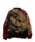 絡繰魂 (カラクリダマシイ) 和柄 総刺繍 スカジャン ブラック×レッド サイズ:XXL：15000円