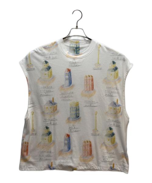 SHINYA KOZUKA（シンヤコズカ）SHINYA KOZUKA (シンヤコズカ) THE PAINTING CITY SCENERY ホワイト サイズ:Sの古着・服飾アイテム