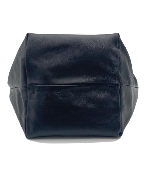 JIL SANDER（ジルサンダー）JIL SANDER (ジルサンダー) ドローストリングバッグ 巾着バッグ ベージュ×ブラックの古着・服飾アイテム