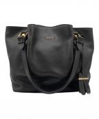 TOD'Sトッズ）の古着「TOD'S フラワーハンドバッグ」｜ブラック×ブルー