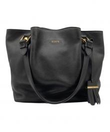 TOD'S（トッズ）の古着「TOD'S フラワーハンドバッグ」｜ブラック×ブルー