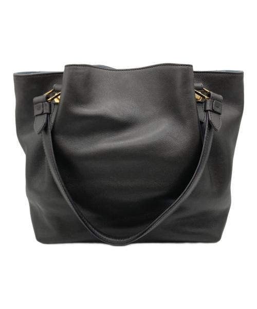 TOD'S（トッズ）TOD'S (トッズ) TOD'S フラワーハンドバッグ ブラック×ブルーの古着・服飾アイテム
