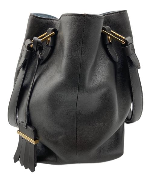 TOD'S（トッズ）TOD'S (トッズ) TOD'S フラワーハンドバッグ ブラック×ブルーの古着・服飾アイテム