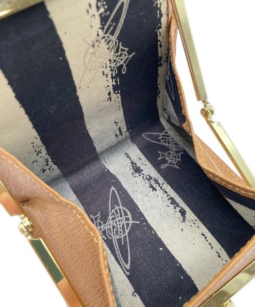 Vivienne Westwood（ヴィヴィアンウエストウッド）Vivienne Westwood (ヴィヴィアンウエストウッド) Vivienne Westwood 口金二つ折りミニ財布 ブラウンの古着・服飾アイテム