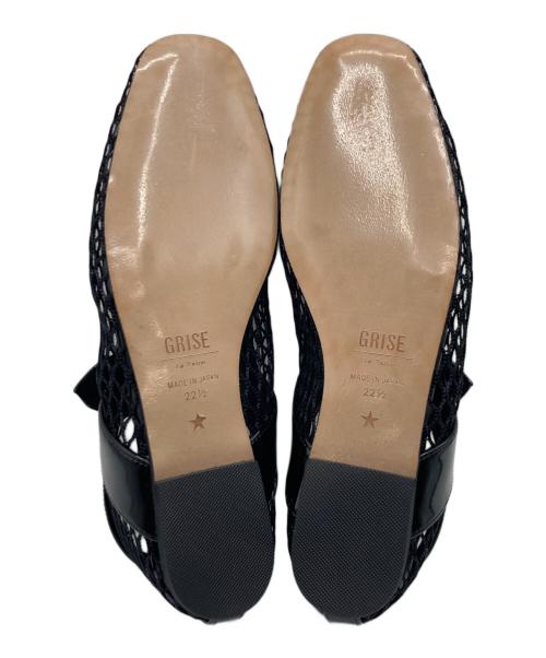 Le Talon GRISE（ル タロン グリーズ）Le Talon GRISE (ル タロン グリーズ) Le Talon GRISE ナイロンメッシュ フラットシューズ ブラック サイズ:22 1/2の古着・服飾アイテム