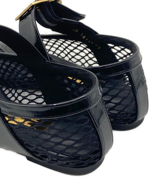 Le Talon GRISE（ル タロン グリーズ）Le Talon GRISE (ル タロン グリーズ) Le Talon GRISE ナイロンメッシュ フラットシューズ ブラック サイズ:22 1/2の古着・服飾アイテム