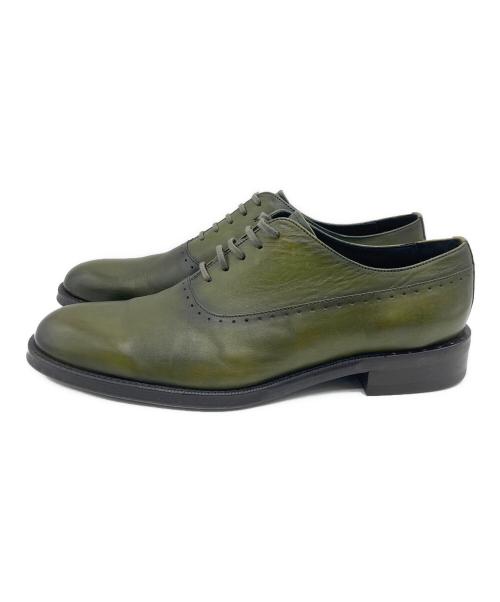 LANVIN（ランバン）LANVIN (ランバン) LANVIN ストレートチップドレスシューズ オリーブ サイズ:25 1/2の古着・服飾アイテム