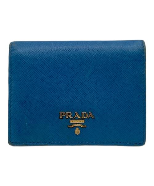 PRADA（プラダ）PRADA (プラダ) PRADA サフィアーノ 2つ折り財布 スカイブルーの古着・服飾アイテム
