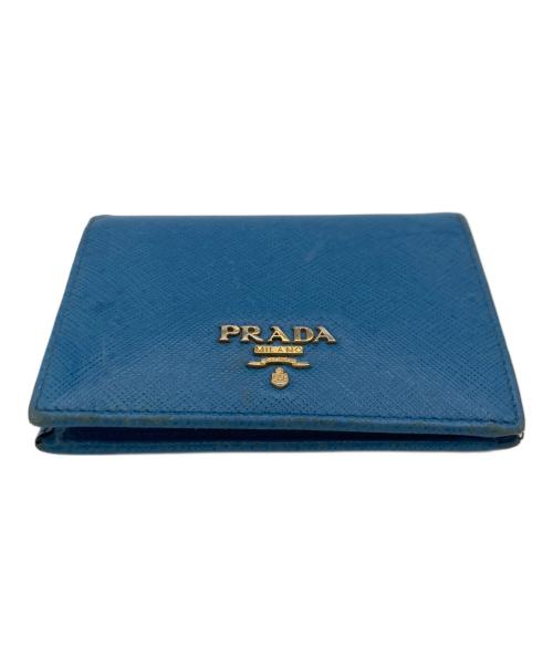 PRADA（プラダ）PRADA (プラダ) PRADA サフィアーノ 2つ折り財布 スカイブルーの古着・服飾アイテム