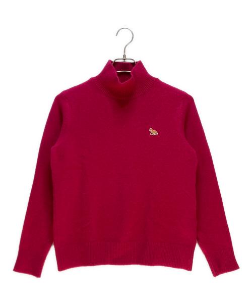 maison kitsune（メゾンキツネ）maison kitsune (メゾンキツネ) MAISON KITSUNE BABY FOX PATCH BOXY TURTLENECK ショッキングピンク サイズ:XSの古着・服飾アイテム
