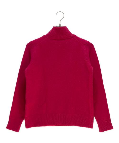 maison kitsune（メゾンキツネ）maison kitsune (メゾンキツネ) MAISON KITSUNE BABY FOX PATCH BOXY TURTLENECK ショッキングピンク サイズ:XSの古着・服飾アイテム