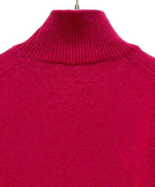 maison kitsune（メゾンキツネ）maison kitsune (メゾンキツネ) MAISON KITSUNE BABY FOX PATCH BOXY TURTLENECK ショッキングピンク サイズ:XSの古着・服飾アイテム