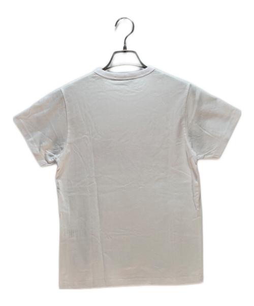 maison kitsune（メゾンキツネ）maison kitsune (メゾンキツネ) MAISON KITSUNE プリントTシャツ ホワイト×オレンジ サイズ:XSの古着・服飾アイテム