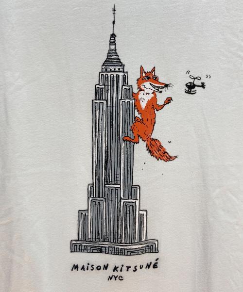 maison kitsune（メゾンキツネ）maison kitsune (メゾンキツネ) MAISON KITSUNE OLY EMPIRE FOX CLASSIC TEE-SHIRT ホワイト サイズ:XXSの古着・服飾アイテム