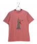 maison kitsune（メゾンキツネ）の古着「MAISON KITSUNE OLY EMPIRE FOX CLASSIC TEE-SHIRT」｜ピンク