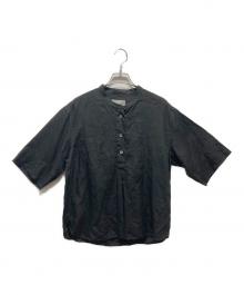 MARGARET HOWELL（マーガレットハウエル）の古着「MARGARET HOWELL 半袖シャツ」｜ブラック