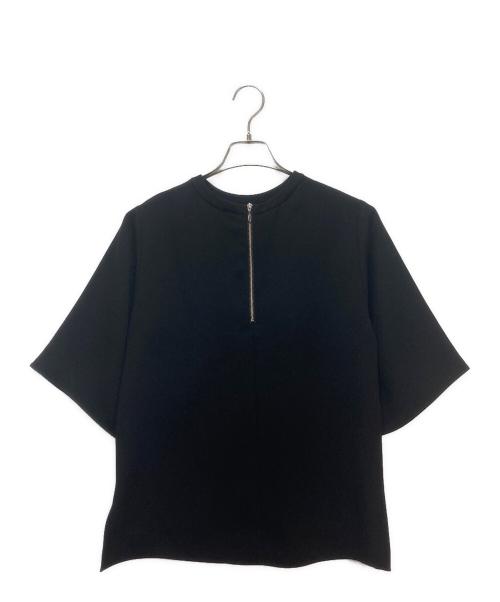 SOEJU（ソージュ）SOEJU (ソージュ) ライトクロスクルーネックブラウス ブラック サイズ:Sの古着・服飾アイテム