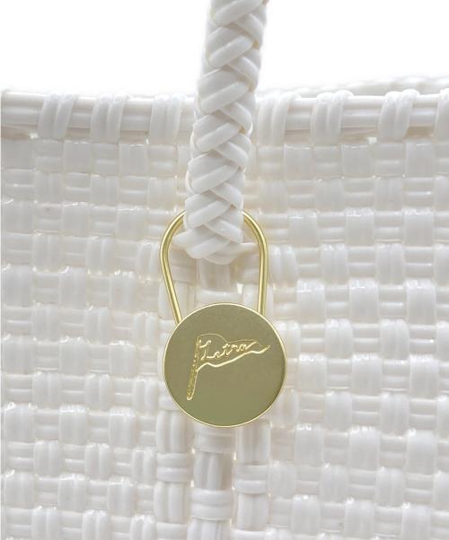 Letra（レトラ）Letra (レトラ) Letra(レトラ) メルカドバッグ  ホワイトの古着・服飾アイテム