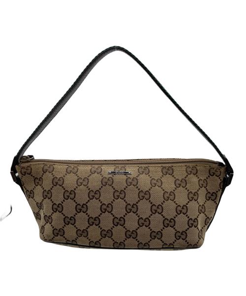 GUCCI（グッチ）GUCCI (グッチ) GUCCI　ショルダーポーチ ブラウン×ベージュの古着・服飾アイテム
