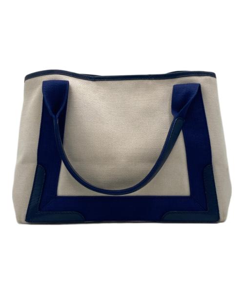 BALENCIAGA（バレンシアガ）BALENCIAGA (バレンシアガ) BALENCIAGA ネイビーカバス トートバッグ アイボリー×ネイビーの古着・服飾アイテム