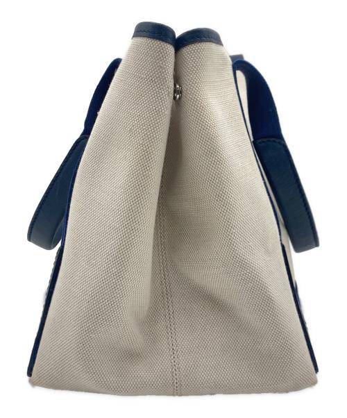 BALENCIAGA（バレンシアガ）BALENCIAGA (バレンシアガ) BALENCIAGA ネイビーカバス トートバッグ アイボリー×ネイビーの古着・服飾アイテム