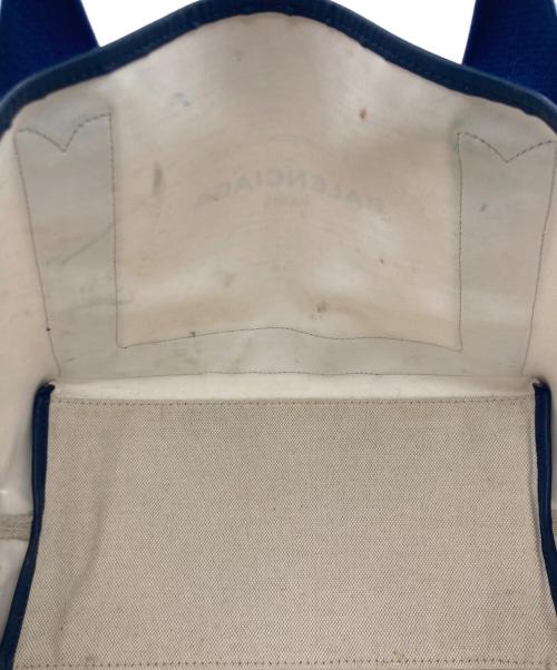 BALENCIAGA（バレンシアガ）BALENCIAGA (バレンシアガ) BALENCIAGA ネイビーカバス トートバッグ アイボリー×ネイビーの古着・服飾アイテム