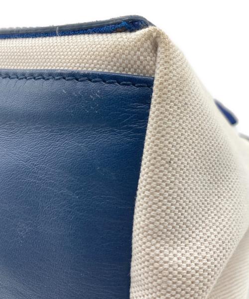 BALENCIAGA（バレンシアガ）BALENCIAGA (バレンシアガ) BALENCIAGA ネイビーカバス トートバッグ アイボリー×ネイビーの古着・服飾アイテム