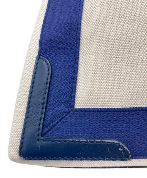 BALENCIAGA（バレンシアガ）BALENCIAGA (バレンシアガ) BALENCIAGA ネイビーカバス トートバッグ アイボリー×ネイビーの古着・服飾アイテム