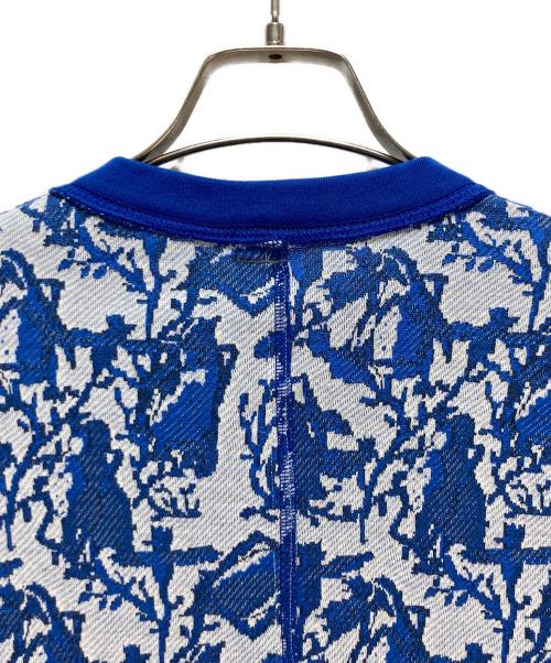 SHINYA KOZUKA（シンヤコズカ）SHINYA KOZUKA (シンヤコズカ) SHINYA KOZUKA ヘンリーネックカットソー ブルー×ホワイト サイズ:Sの古着・服飾アイテム
