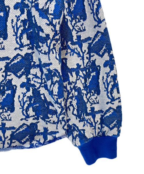 SHINYA KOZUKA（シンヤコズカ）SHINYA KOZUKA (シンヤコズカ) SHINYA KOZUKA ヘンリーネックカットソー ブルー×ホワイト サイズ:Sの古着・服飾アイテム