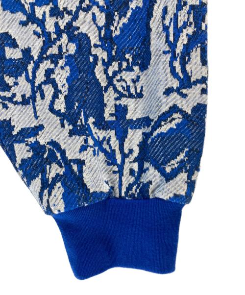 SHINYA KOZUKA（シンヤコズカ）SHINYA KOZUKA (シンヤコズカ) SHINYA KOZUKA ヘンリーネックカットソー ブルー×ホワイト サイズ:Sの古着・服飾アイテム