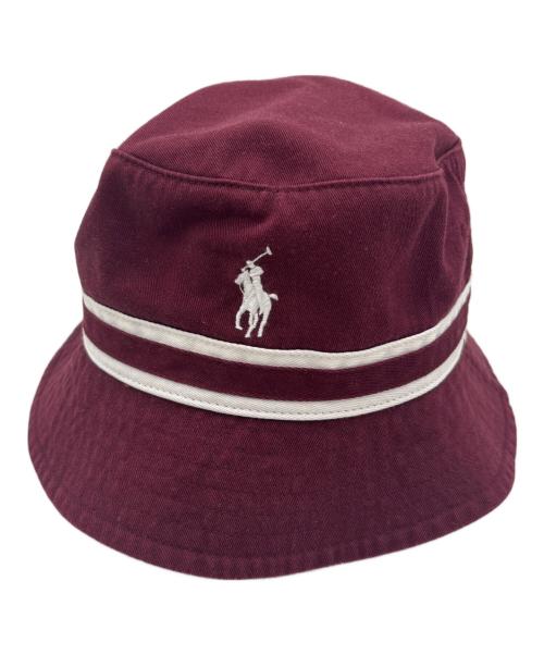 POLO RALPH LAUREN（ポロ・ラルフローレン）POLO RALPH LAUREN (ポロ・ラルフローレン) POLO RALPH LAUREN バケットハット ワインレッド サイズ:61cmの古着・服飾アイテム