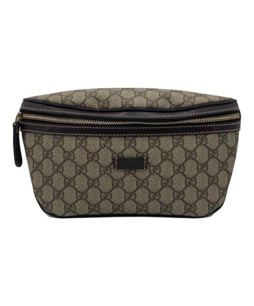GUCCI（グッチ）GUCCI (グッチ) GUCCI GGスプリーム ボディバッグ ブラウンの古着・服飾アイテム