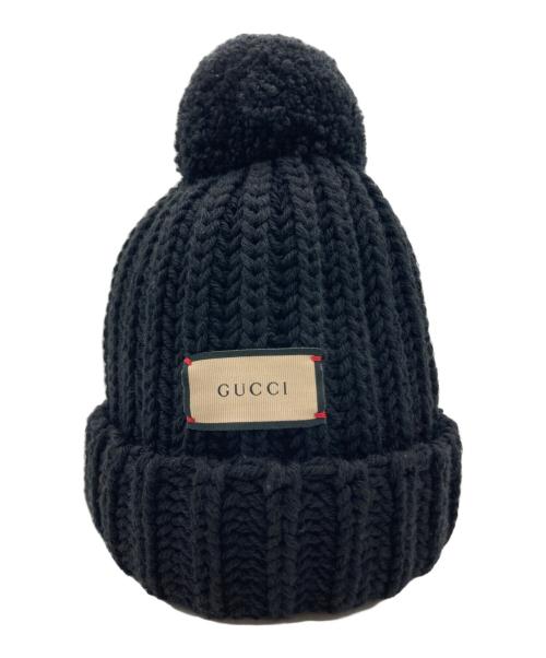 GUCCI（グッチ）GUCCI (グッチ) GUCCI（グッチ）ニット帽 ブラック サイズ:Lの古着・服飾アイテム