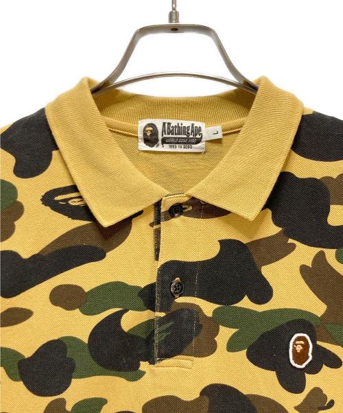 A BATHING APE（アベイシングエイプ）A BATHING APE (アベイシングエイプ) 1ST Camo One Point Regular Fit Polo Shirt カーキ サイズ:Lの古着・服飾アイテム