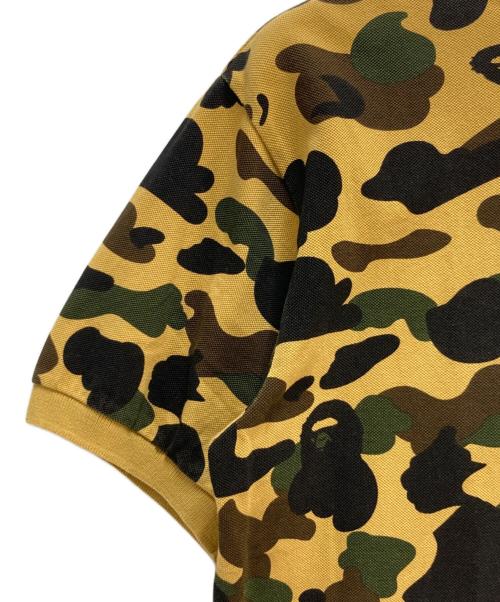 A BATHING APE（アベイシングエイプ）A BATHING APE (アベイシングエイプ) 1ST Camo One Point Regular Fit Polo Shirt カーキ サイズ:Lの古着・服飾アイテム