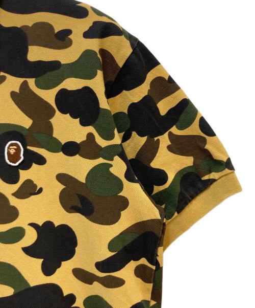 A BATHING APE（アベイシングエイプ）A BATHING APE (アベイシングエイプ) 1ST Camo One Point Regular Fit Polo Shirt カーキ サイズ:Lの古着・服飾アイテム