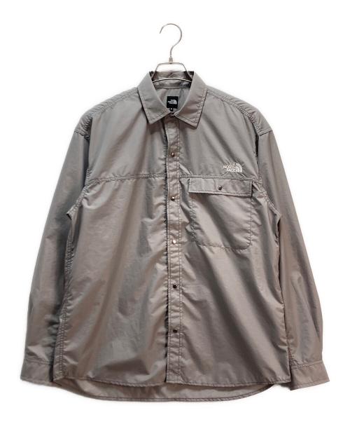 THE NORTH FACE（ザ ノース フェイス）THE NORTH FACE (ザ ノース フェイス) L/S Nuptse Shirt グレー サイズ:Mの古着・服飾アイテム