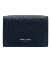 Saint Laurent Paris（サンローランパリ）の古着「Saint Laurent Paris フラップカードケース」｜ブラック