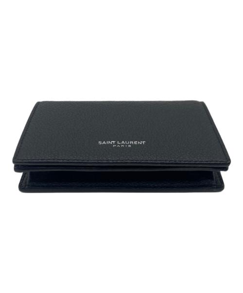 Saint Laurent Paris（サンローランパリ）Saint Laurent Paris (サンローランパリ) Saint Laurent Paris フラップカードケース ブラックの古着・服飾アイテム