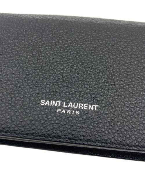Saint Laurent Paris（サンローランパリ）Saint Laurent Paris (サンローランパリ) Saint Laurent Paris フラップカードケース ブラックの古着・服飾アイテム