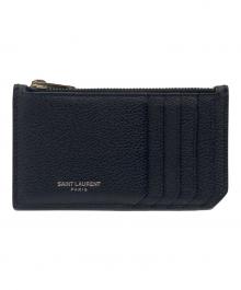 Saint Laurent Paris（サンローランパリ）の古着「Saint Laurent Paris フラグメントラージジップカードケース」｜ブラック