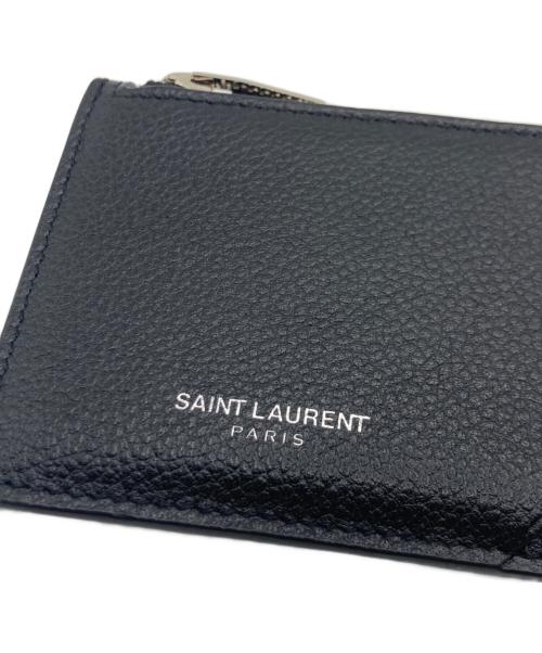 Saint Laurent Paris（サンローランパリ）Saint Laurent Paris (サンローランパリ) Saint Laurent Paris フラグメントラージジップカードケース ブラックの古着・服飾アイテム